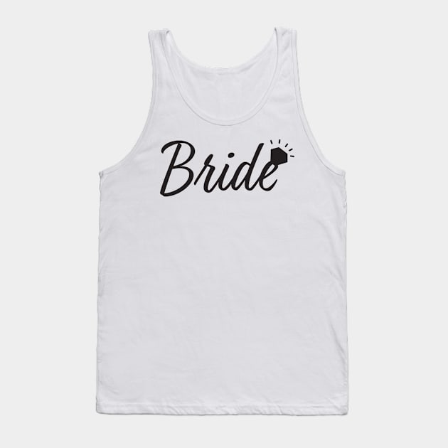 Black Bride text and Diamond ring Tank Top by sigdesign